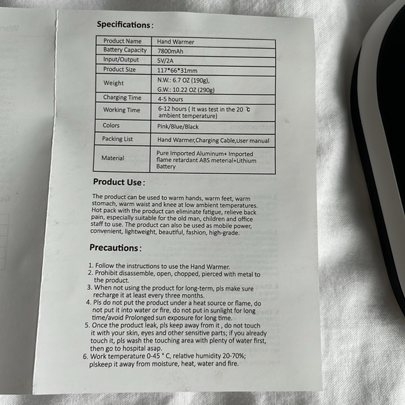 Chargable hand warmer - Picture 5 of 7